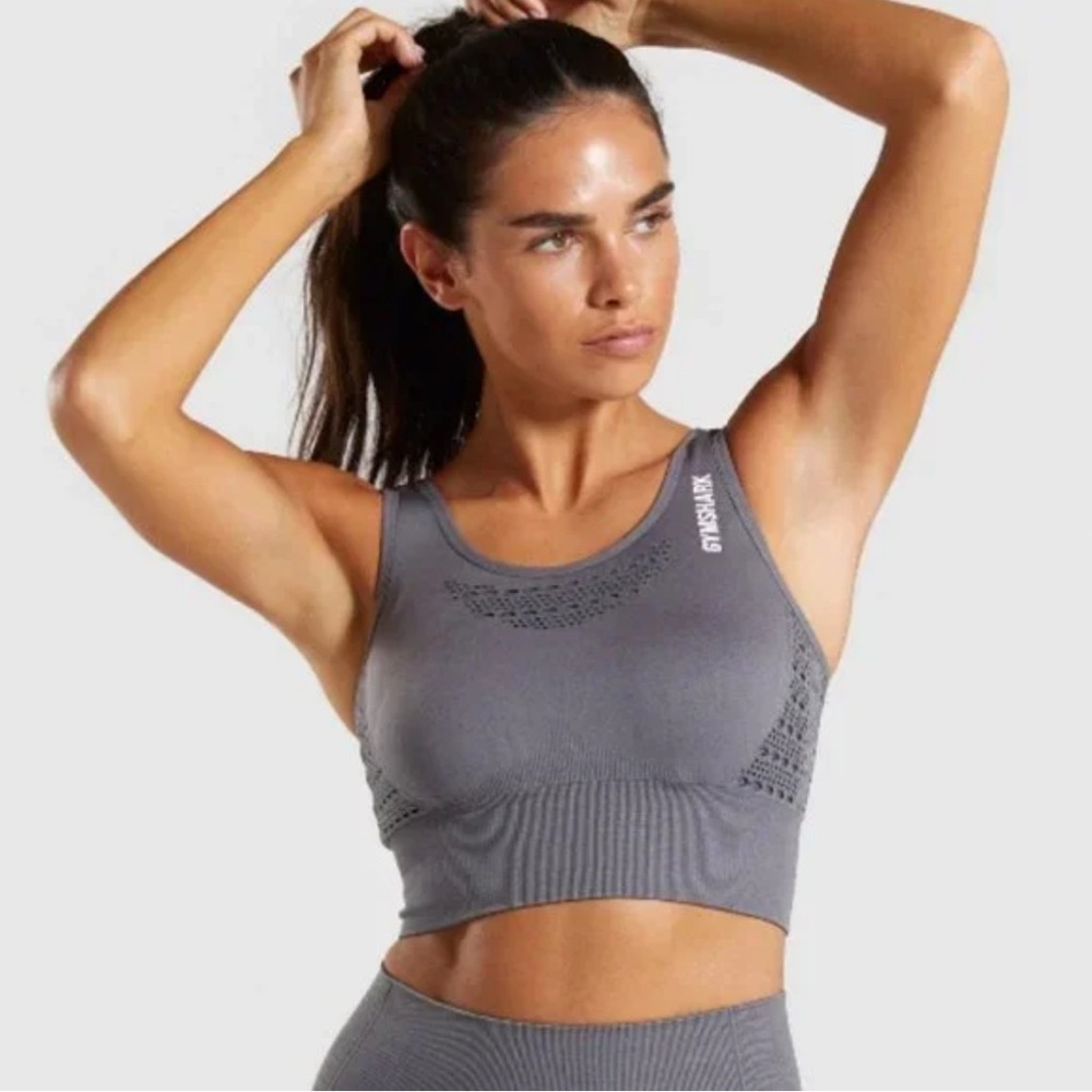 Gymshark Gray Energy Seamless Sports Bra/vest
